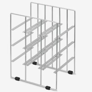 BLOMUS stainless steel nickel finish nine bottle wine rack